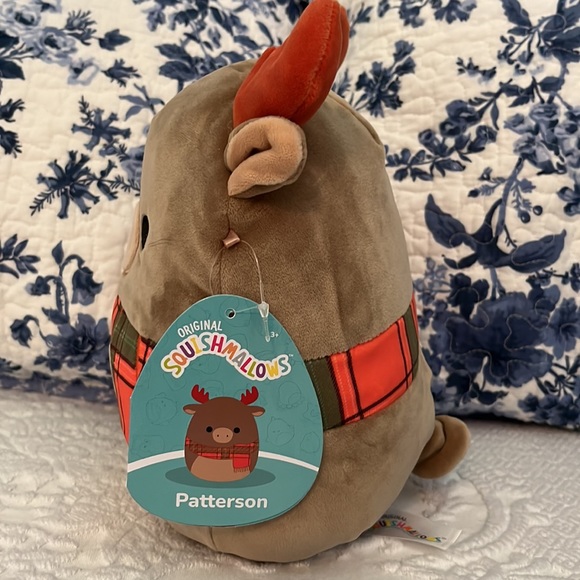 🫎 Squishmallows Patterson the Moose 🫎 with Orange/Green Scarf 🧣 BNWT 7.5” - Picture 3 of 4
